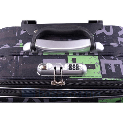 Duża walizka PELLUCCI RGL 773 L Czarno Zielona