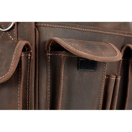 Torba skórzana na laptopa KEMER VOOC 14" RDW14 Brązowa