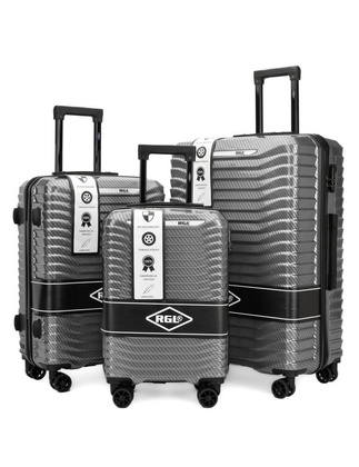 Zestaw 3 walizek KEMER RGL PC1 Grafitowy