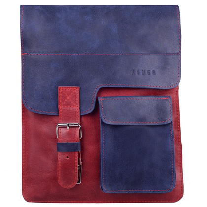Torba skórzana na ramię KEMER CH 1104 Granat / Czerwony - min. zamówienie 20 / 50 / 100 szt.