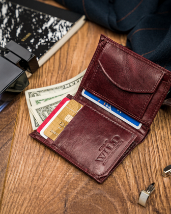 Portfel męski skórzany always wild® skóra na karty