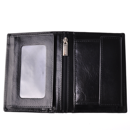 Portfel męski skórzany KEMER M 1 Czarny - min. zamówienie 20 / 50 / 100 szt.