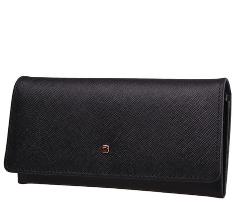 Portfel skórzany damski KEMER 312D Czarny - min. zamówienie 20 / 50 / 100 szt.