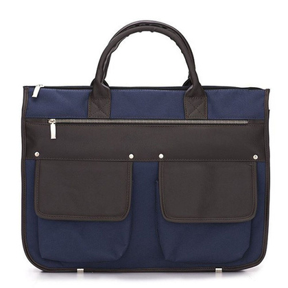 Torba na ramię / laptop 15.6" KEMER SOLIER Galston Granatowo Brązowa - min. zamówienie 20 / 50 / 100 szt.