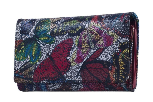 Portfel damski skórzany KEMER 008D Czerwony - min. zamówienie 20 / 50 / 100 szt.