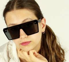 Kwadratowe okulary przeciwsłoneczne MAZZINI SQUARE FASHION czarny - min. zamówienie 20 / 50 / 100 szt.