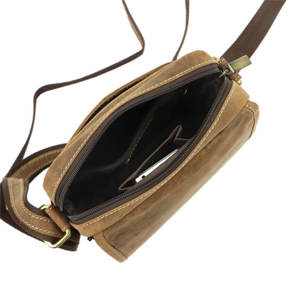 Saszetka- torebka męska, skóra naturalna, na ramię