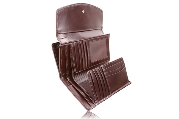 Duży skórzany portfel damski KEMER VOOC PPD6 Czarny