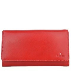 Portfel damski skórzany KEMER D 42 Czerwony - min. zamówienie 20 / 50 / 100 szt.