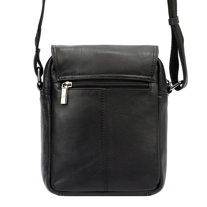 Klasyczna saszetka męska ze skóry naturalnej, na ramię 