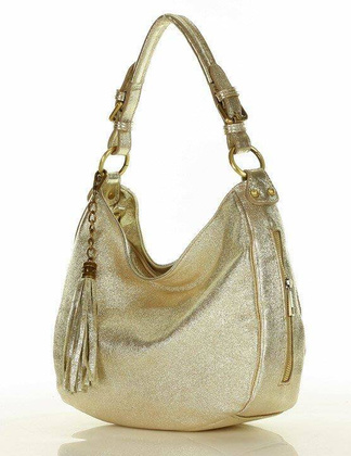 MARCO MAZZINI Miejska torebka skórzana sacco żłoty - min. zamówienie 20 / 50 / 100 szt.