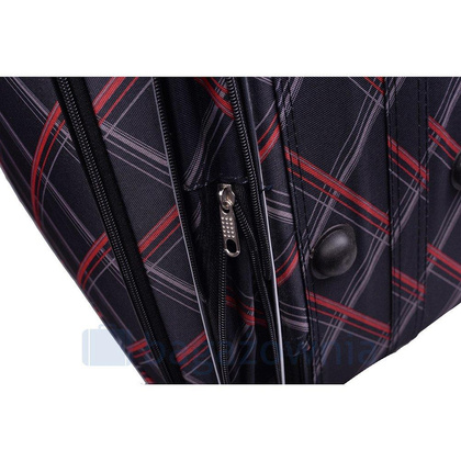 Mała kabinowa walizka PELLUCCI RGL 773 S Czarno Czerwona