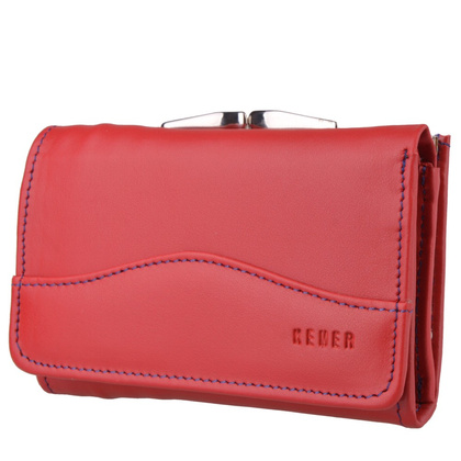 Portfel damski skórzany KEMER P25 LK Czerwony / Granatowy - min. zamówienie 20 / 50 / 100 szt.