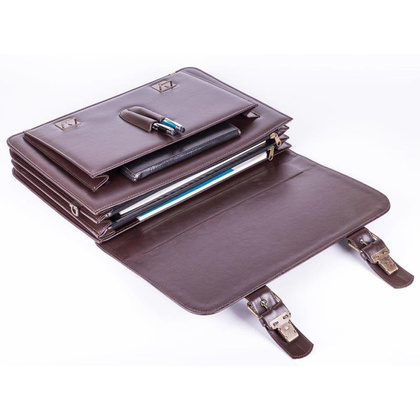 Teczka męska KEMER SOLIER S28 Brązowa - min. zamówienie 20 / 50 / 100 szt.