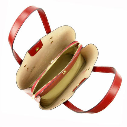 Torebka skórzana PELLUCCI 1910 Czerwona