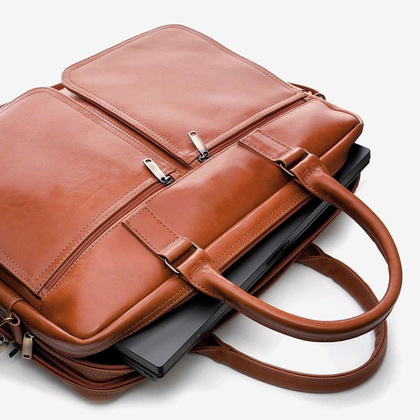 Torba skórzana na laptop 17 KEMER SOLIER Dundee - min. zamówienie 20 / 50 / 100 szt.