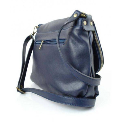 TOREBKA  SKÓRZANA LISTONOSZKA  A5  VERA PELLE GRANATOWA VP1017BS