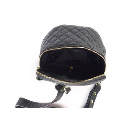 Pikowana listonoszka ,chlebak ,nerka Vera Pelle ,złote okucia szeroki pasek ,pojemna A5  VP591N2P