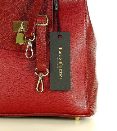 Elegancka torebka na ramię skóra naturalna vera pelle a tracolla - MARCO MAZZINI bordowy - min. zamówienie 20 / 50 / 100 szt.