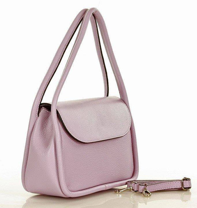 MARCO MAZZINI Torebka skórzana na ramię wizytowa listonoszka perfect leather lila róż - min. zamówienie 20 / 50 / 100 szt.