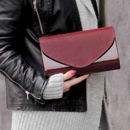 Torebka wizytowa z paskiem KEMER SOLIER F15B Granatowa - min. zamówienie 20 / 50 / 100 szt.