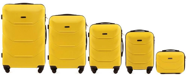 Zestaw 5 walizek WINGS 147 Żółte