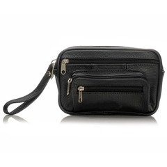 Saszetka skórzana KEMER SOLIER ML27 Czarna - min. zamówienie 20 / 50 / 100 szt.