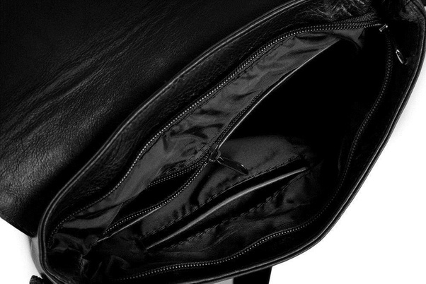 Torba skórzana na ramię KEMER SOLIER Messel Czarna - min. zamówienie 20 / 50 / 100 szt.