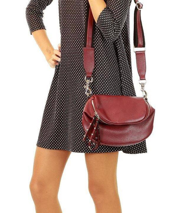 Torebka crossbody sport leather MARCO MAZZINI- bordowy - min. zamówienie 20 / 50 / 100 szt.