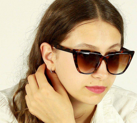 Nowoczesne okulary przeciwsłoneczne MAZZINI KOCIE OKO brąz - min. zamówienie 20 / 50 / 100 szt.