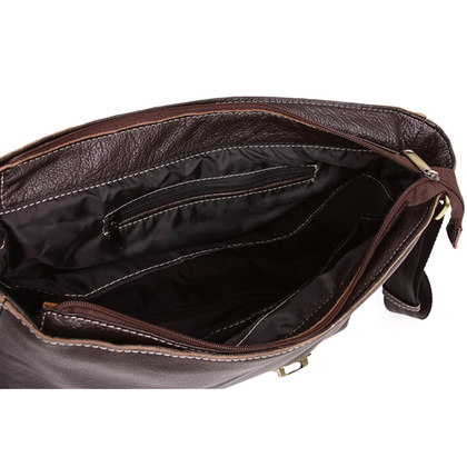 ELEGANCKA TORBA SKÓRZANA KEMER VOOC EP9 BRĄZOWA