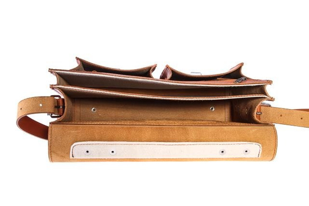 Klasyczna teczka / plecak KEMER VOOC Vintage P12 brąz