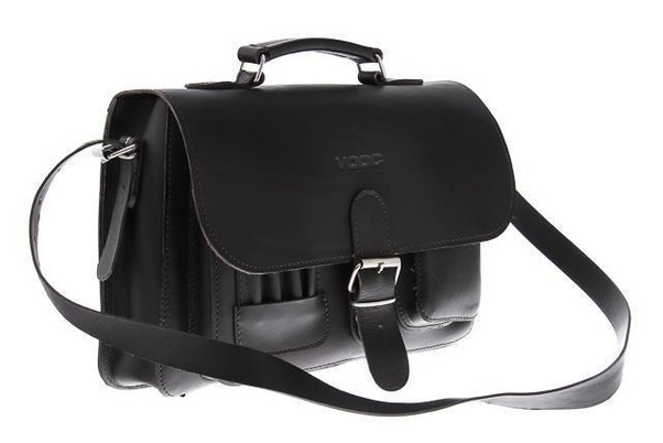 Uniwersalna teczka skóra 3w1 KEMER VOOC Vintage P13 czarny