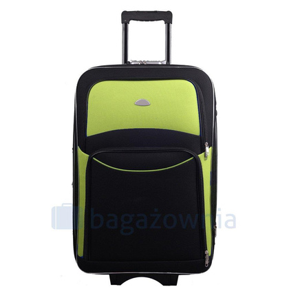Mała kabinowa walizka PELLUCCI RGL 773 S Czarno Zielona