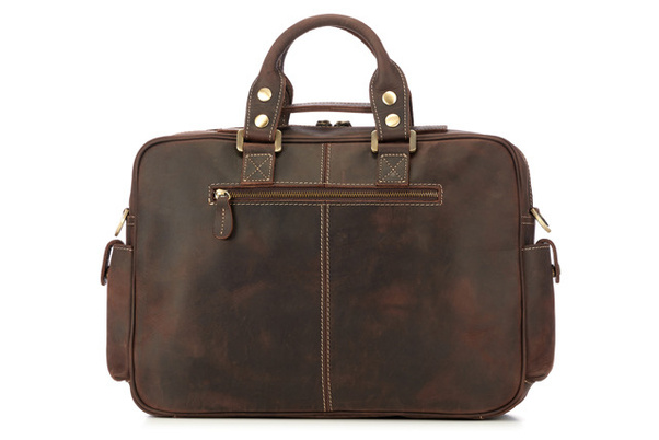 Torba skórzana na laptop 15,6" KEMER VOOC XC1 Czekoladowy brąz