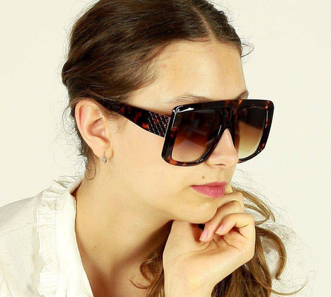 Duże okulary przeciwsłoneczne MAZZINI PERFECT DESIGN brąz - min. zamówienie 20 / 50 / 100 szt.