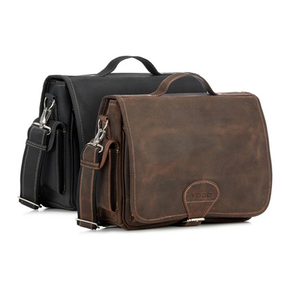 Torba skórzana na laptopa KEMER VOOC 14" RDW14 Czarna