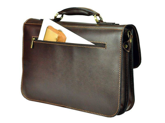 Teczka skórzana PELLUCCI 858 Brązowa