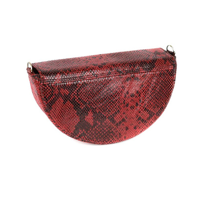 T-12 Torebka franczeska M - print wężowy malina KEMER
