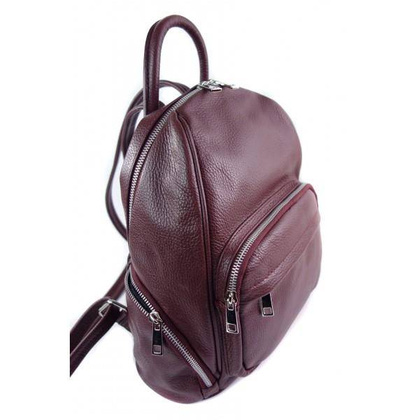Elegancki poręczny plecak Vera Pelle Bordowy VP344R