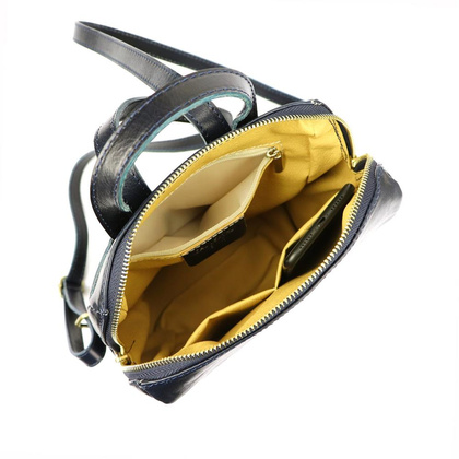 Plecak skórzany PELLUCCI 2002 Granatowy