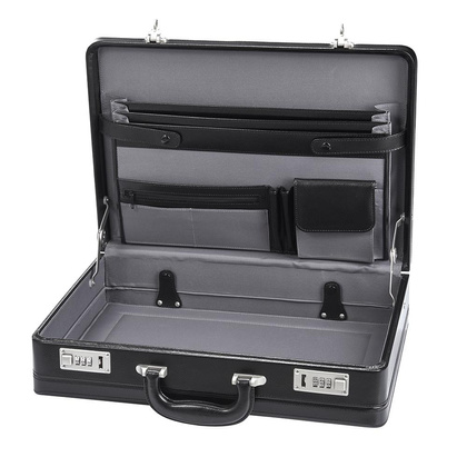 Neseser -Teczka skórzana na dokumenty KEMER Czarny