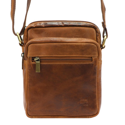 Klasyczna skórzana saszetka męska, na ramię