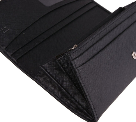 Portfel skórzany damski KEMER 312D Czarny - min. zamówienie 20 / 50 / 100 szt.