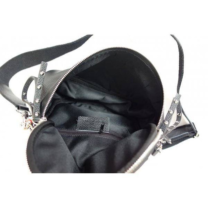 Listonoszka ,chlebak ,nerka Vera Pelle  szeroki pasek ,pojemna A5 Czarna  VP591N