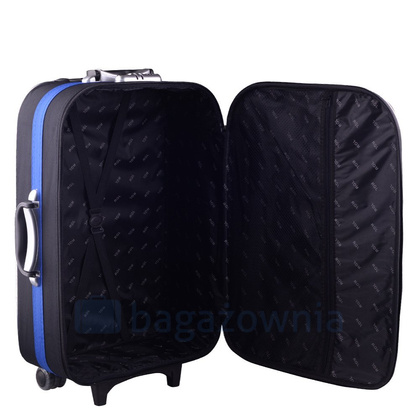 Średnia walizka PELLUCCI RGL 801 M Czarno Niebieska