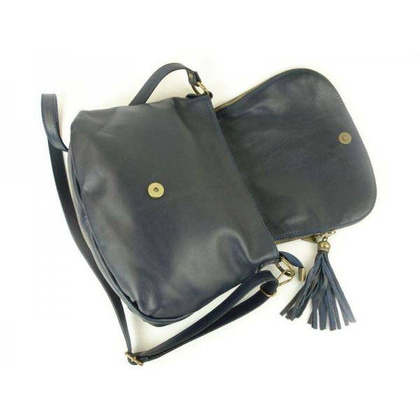 TOREBKA  SKÓRZANA LISTONOSZKA  A5  VERA PELLE GRANATOWA VP1017BS