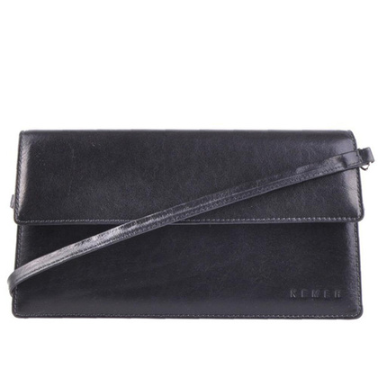 Torebka damska skórzana KEMER R16 Czarna - min. zamówienie 20 / 50 / 100 szt.