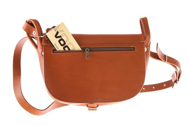 Torebka listonoszka skóra KEMER VOOC Vintage P26 Koniak