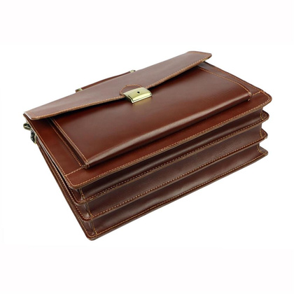 Teczka skórzana PELLUCCI Art.6 Ciemny brąz